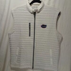 Women's White Johnny O Puffer Vest. Florida Gators. Medium.